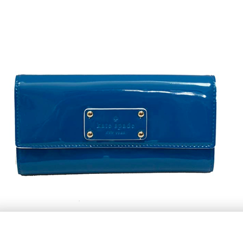 Kate Spade New Sander Pasadena Aqua Blue Flap Wallet